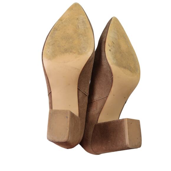 Steve Madden Raddle Taupe Tan Suede Leather Heeled Knee High Boots 10 - Picture 6 of 9